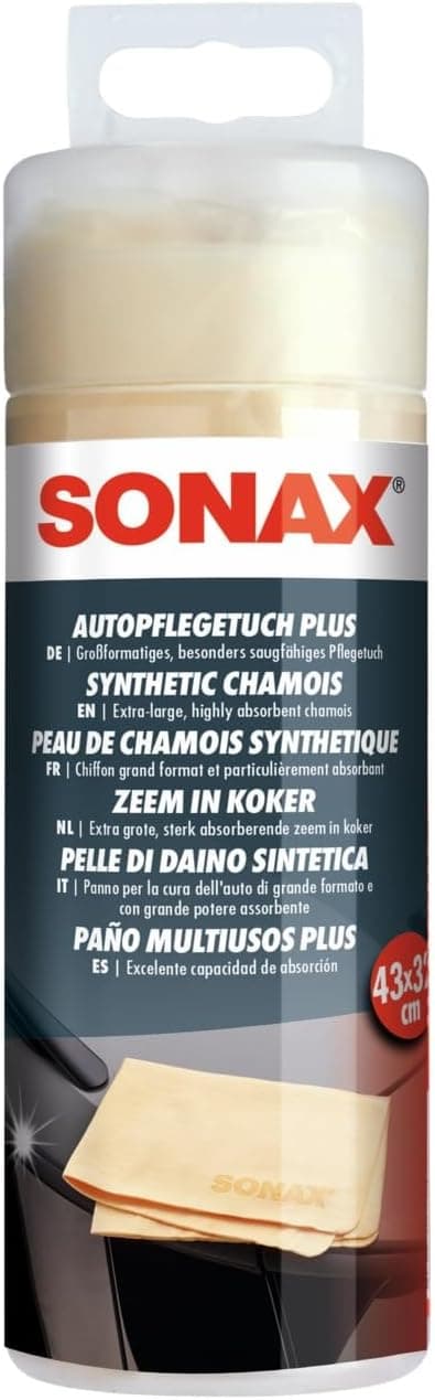 SONAX Paño de Gran Formato para secar, Suave Pero Resistente (1Unidad)