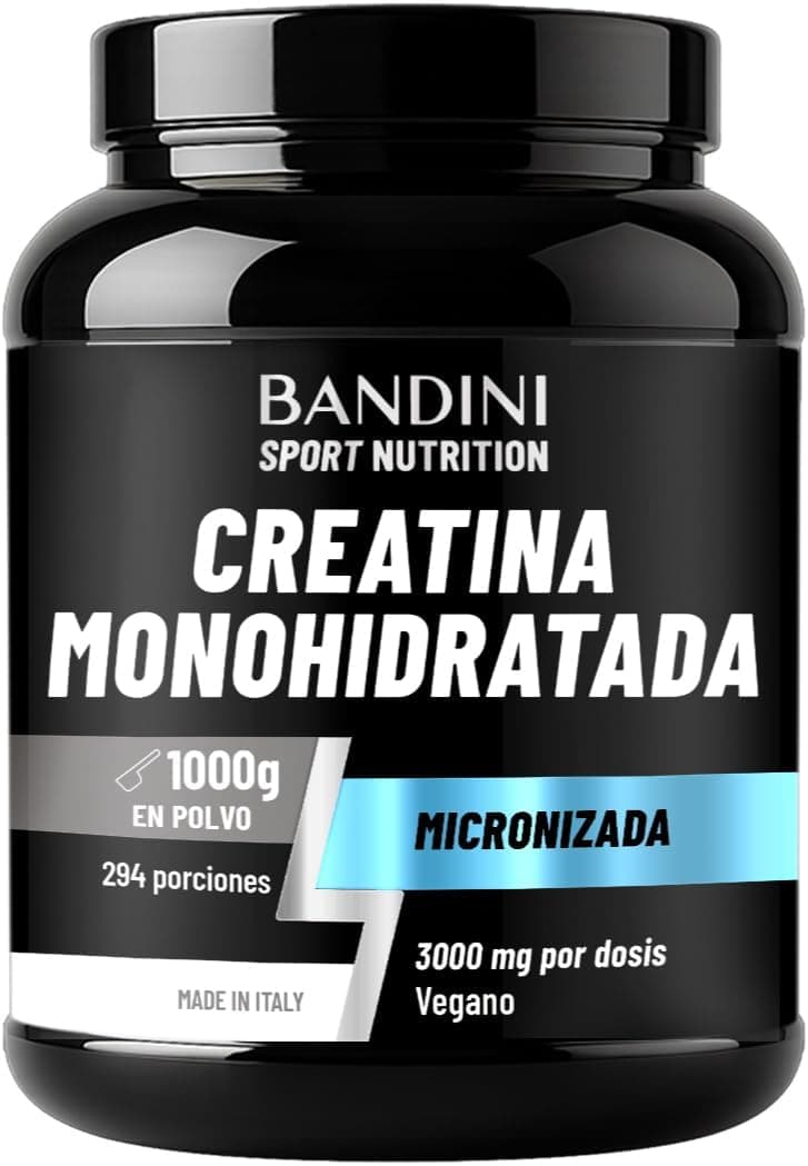 Bandini® Creatina Monohidratada en Polvo 1kg/1000g Pura - Vegan Creatine
