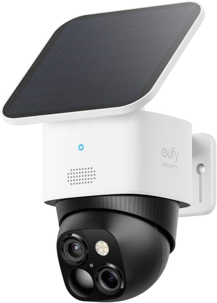 eufy by Anker S340 Camara vigilancia WiFi Exterior Solar, 3K+2K Doble Lente