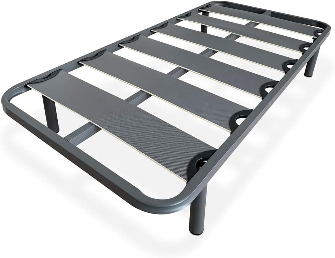 mattfy - Somier de Láminas Anchas Reforzado Anti - Ruido Estructura 40x30 mm con Juego de Patas Roscadas, Gran Estabilidad y Robustez, 90x190