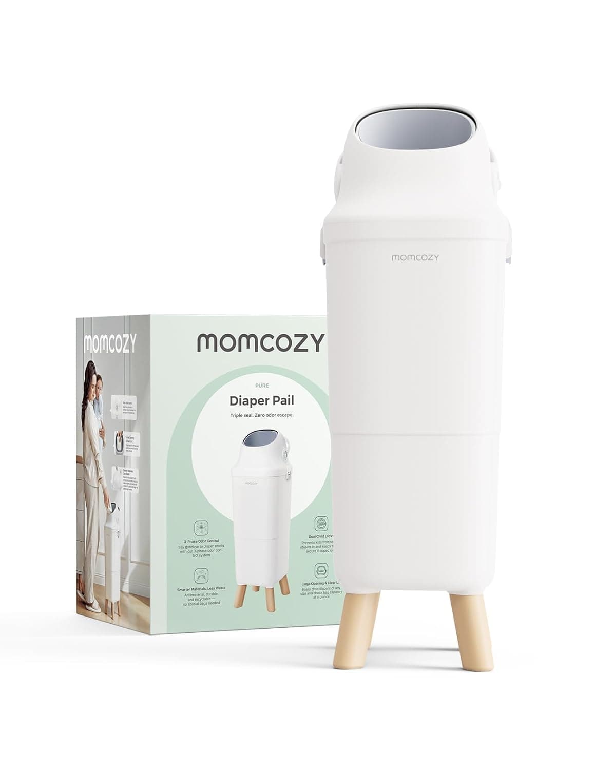 Momcozy Papelera Pañales Bebe para Control de Olores de Gran Capacidad