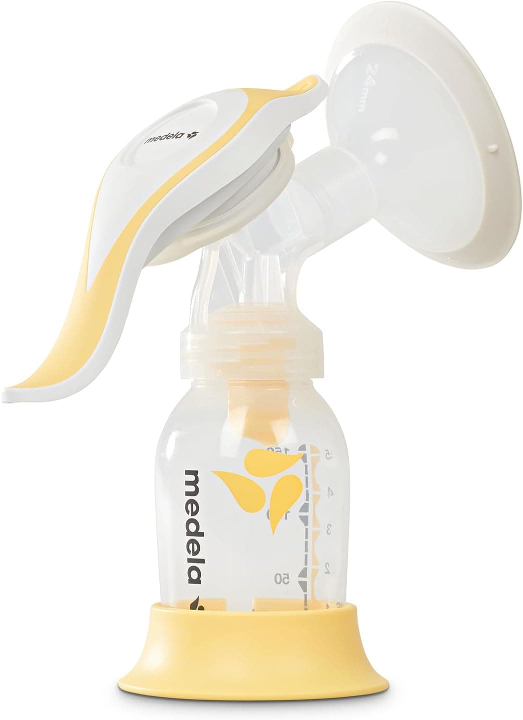 Medela Harmony extractor de leche manual, diseño suizo, compacto, con embudos PersonalFit Flex y tecnología 2-Phase Expression de Medela