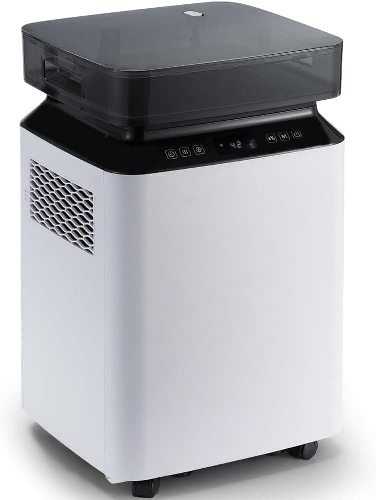 Kalopsia Deshumificadores de Humedad Eléctrico Industrial: 80L/Día Gran Capacidad 170㎡ Deshumidificador con Bomba Potente Compresor Portátil con Drenaje Continuo para Casa Garaje Baño Sótano Oficina
