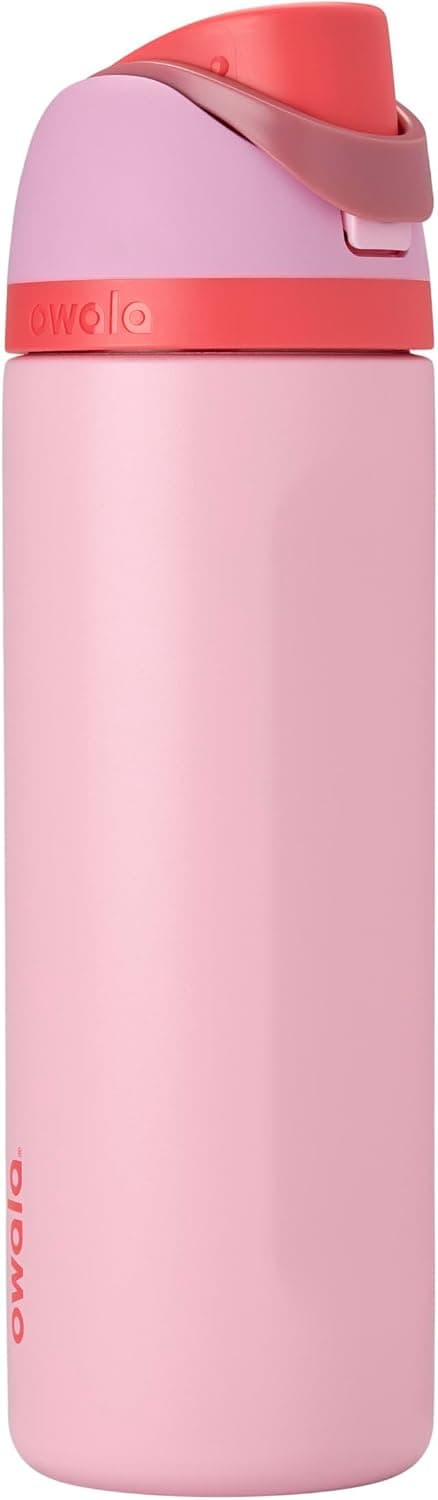 Owala FreeSip - Stainless Steel - 24-oz. - Pink (Angle Food Cake) (Amazon)