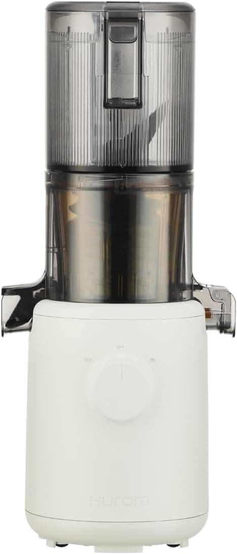 Hurom Exprimidor lento, exprimidor lento para frutas y verduras, H310, fácil de limpiar y silencioso, exprimidor lento eléctrico con filtro de tamiz, 150 vatios, sin BPA, diseño delgado, 220 ml (hongo