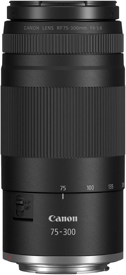 Canon Objetivo RF 75-300mm F4-5.6 | Teleobjetivo Zoom Ligero para Fotografía de Naturaleza y Deportes | Enfoque Automático y Revestimiento Super Spectra | Compatible con Cámaras Canon EOS R