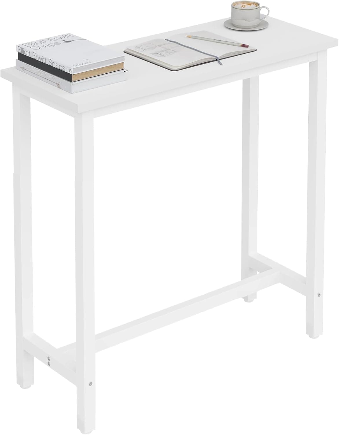 WOLTU Mesa de Bar Alta, Mesa de Comedor con Estructura de Metal