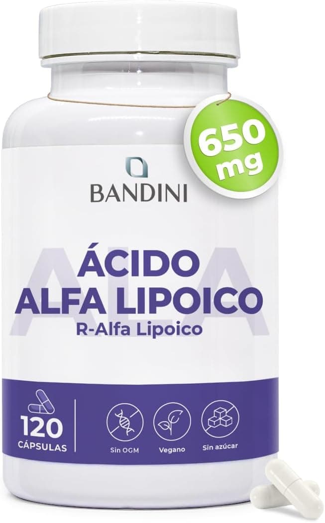 Bandini® Ácido Alfa Lipoico (ALA) 650 mg | 120 cápsulas de alta potencia