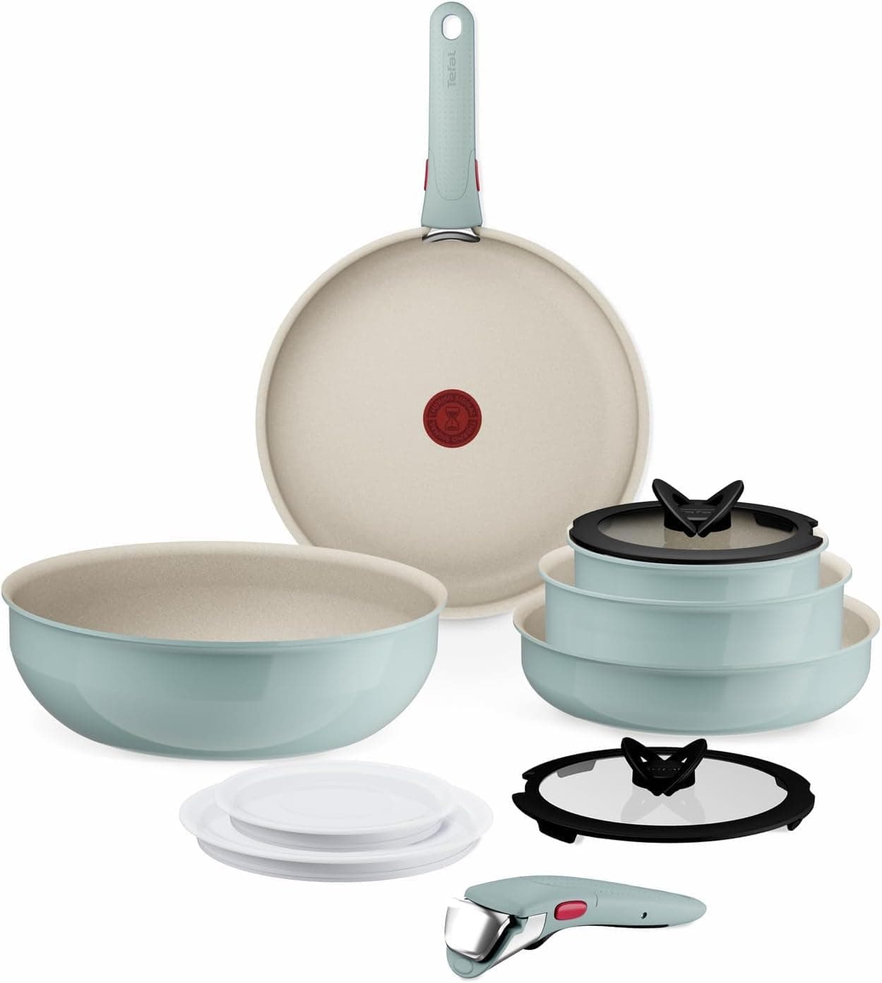 Tefal Ingenio Serenity - Juego de 5 Piezas + 6 Accesorios, Eucalipto