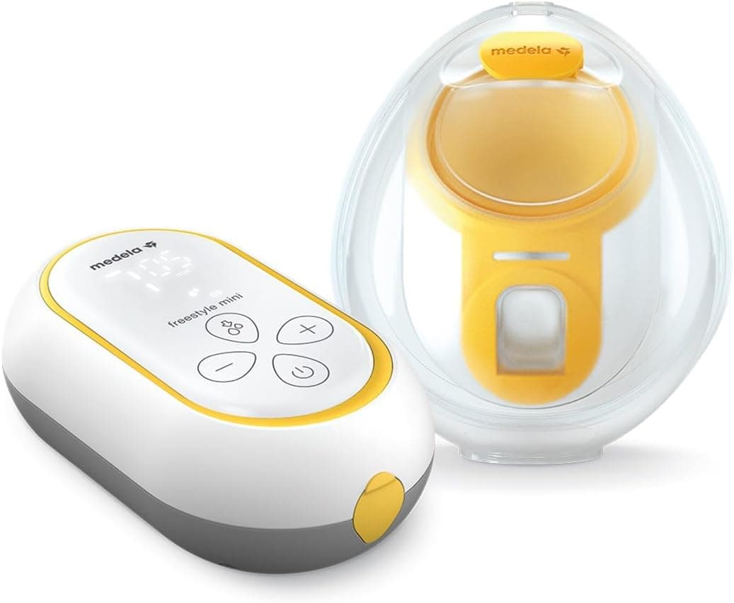 Medela Freestyle Mini Hands-Free extractor de leche eléctrico simple con copas de recogida Hands-Free y batería recargable de Medela.