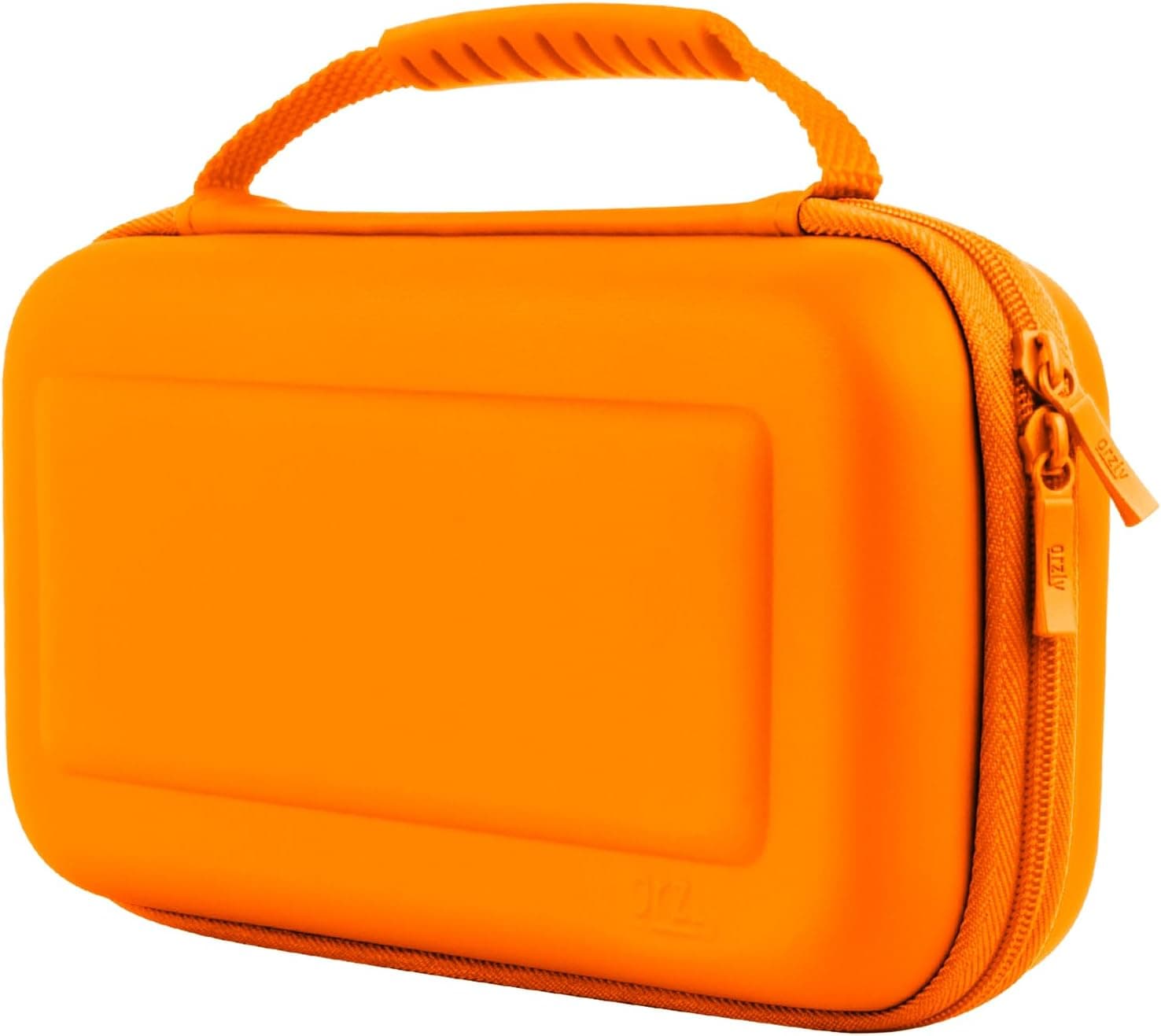 Orzly Funda de Transporte Compatible con Nintendo Switch y Consola OLED Switch, portátil, para protección, con Almacenamiento para Accesorios y Juegos, Naranja
