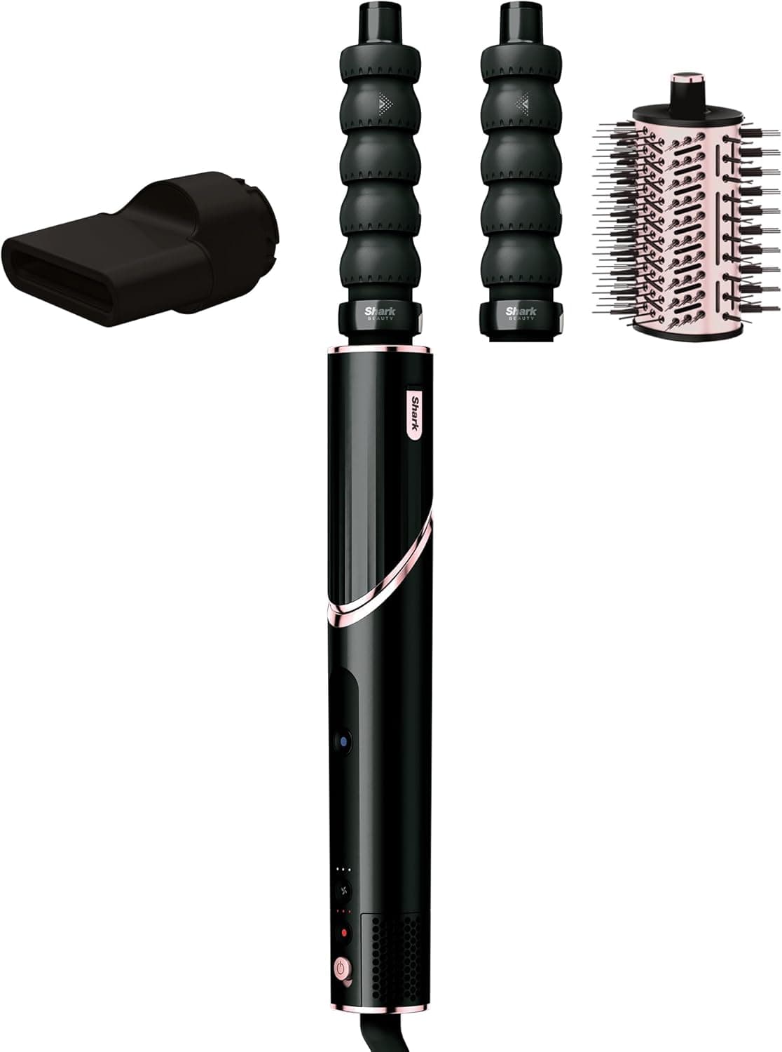 Shark FlexStyle, Secador de Pelo y Moldeador 3 en 1, Negro/Rosa Dorado
