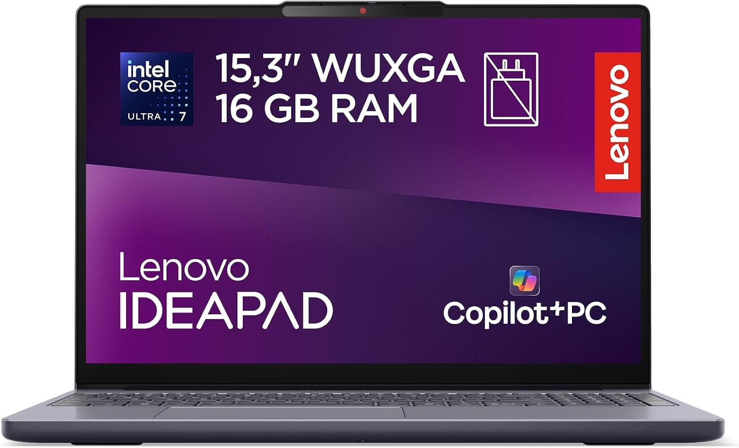 Lenovo IdeaPad Slim 3 Gen 11 – Ordenador Portátil 15.3" WUXGA (Intel Core Ultra 7 355, Copilot+ PC, 16 GB RAM, 1 TB SSD, Wi-Fi 6, USB-C, Windows 11 Home) Teclado QWERTY Español - Gris Luna
