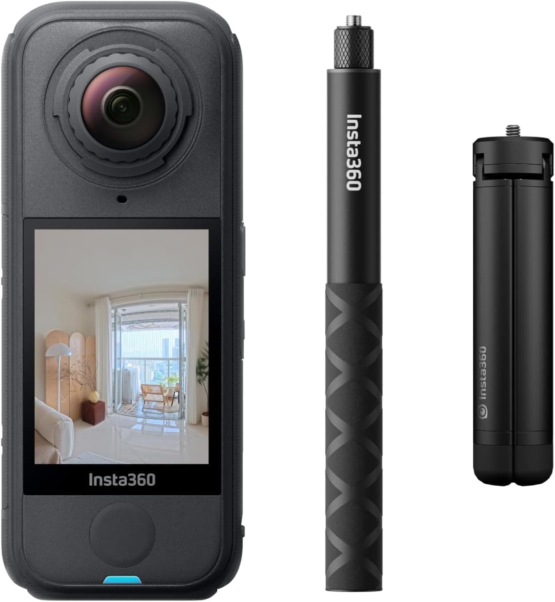 Insta360 X4 Air Paquete de Visita visrtual - Fotografía HDR 360º de 29 MP, Selfie Stick Invisible + trípode, batería de 2010 mAh