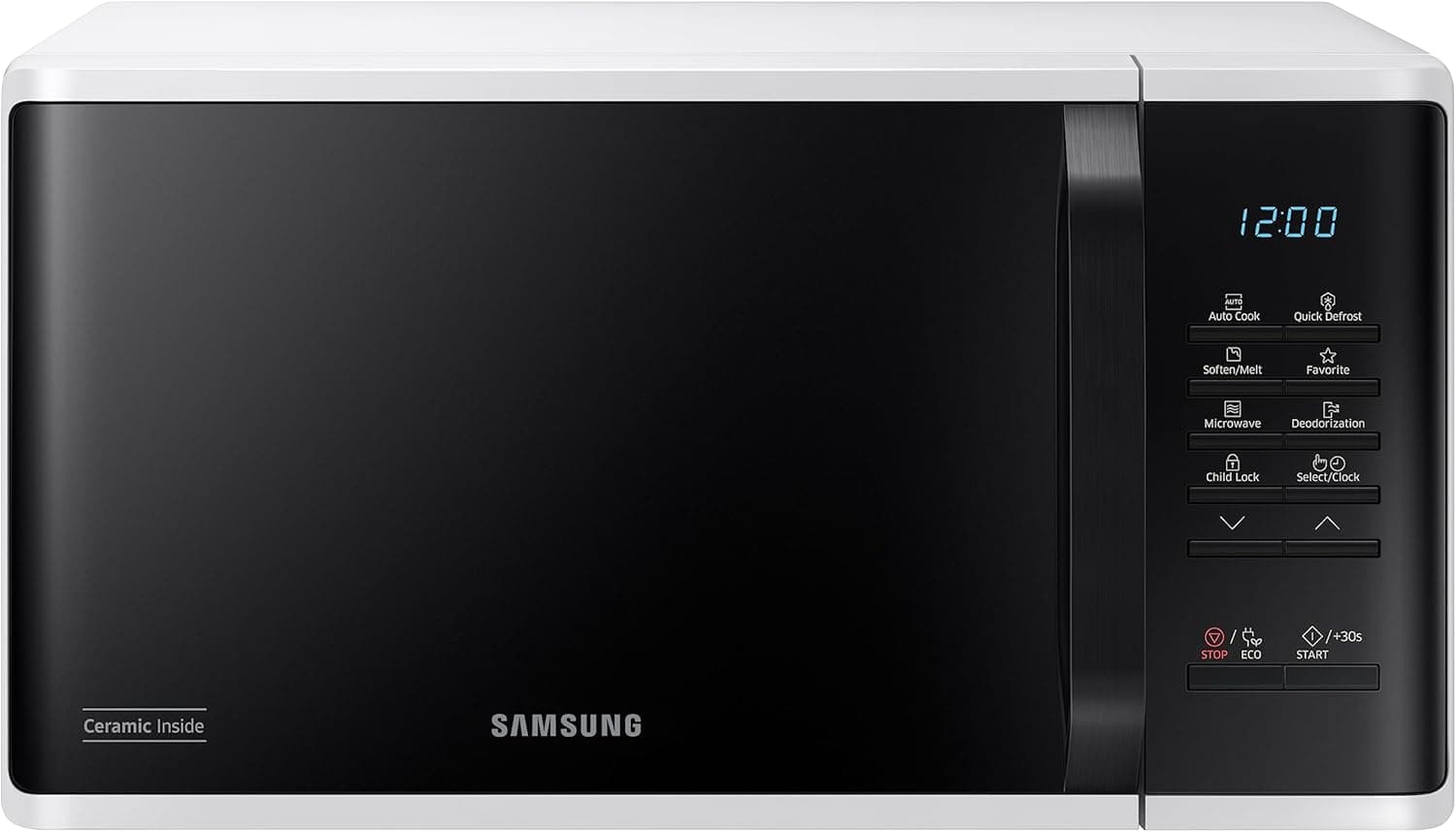 Samsung Microondas Libre Instalación 23L 800W MS23K3513AW/EC, Black