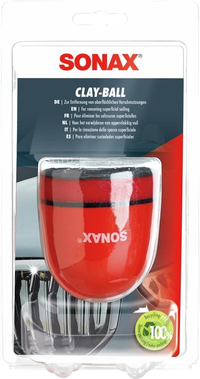 SONAX Clay-Ball (1 unidad) arcilla elimina suciedad en pintura y cristal