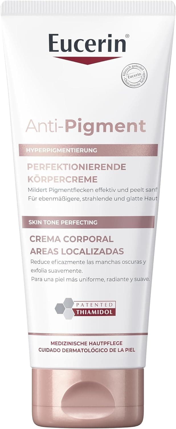 Eucerin Anti-Pigment Loción corporal para áreas localizadas (200 ml), crema de cuerpo exfoliante y regeneradora con Thiamidol, crema antimanchas nutritiva para tratar la hiperpigmentación