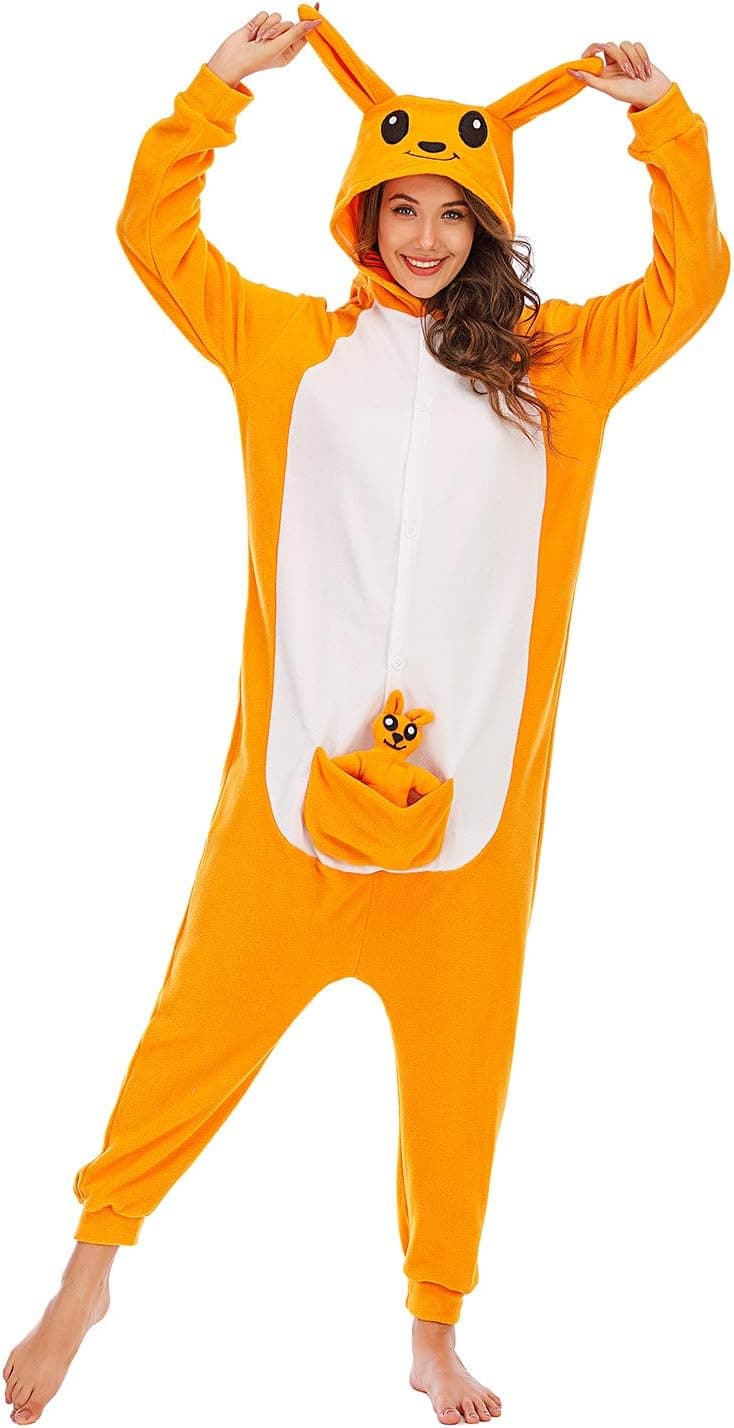 BGOKTA Disfraces de Cosplay para Adultos Pijamas de Animales One Piece Jirafa,LTY48