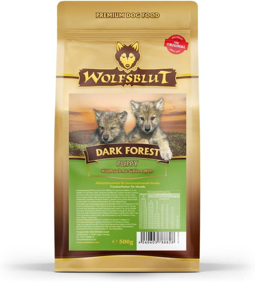 Wolfsblut Dark Forest Puppy - pienso con Carne de Caza y boniatos para Cachorros y Perros jóvenes