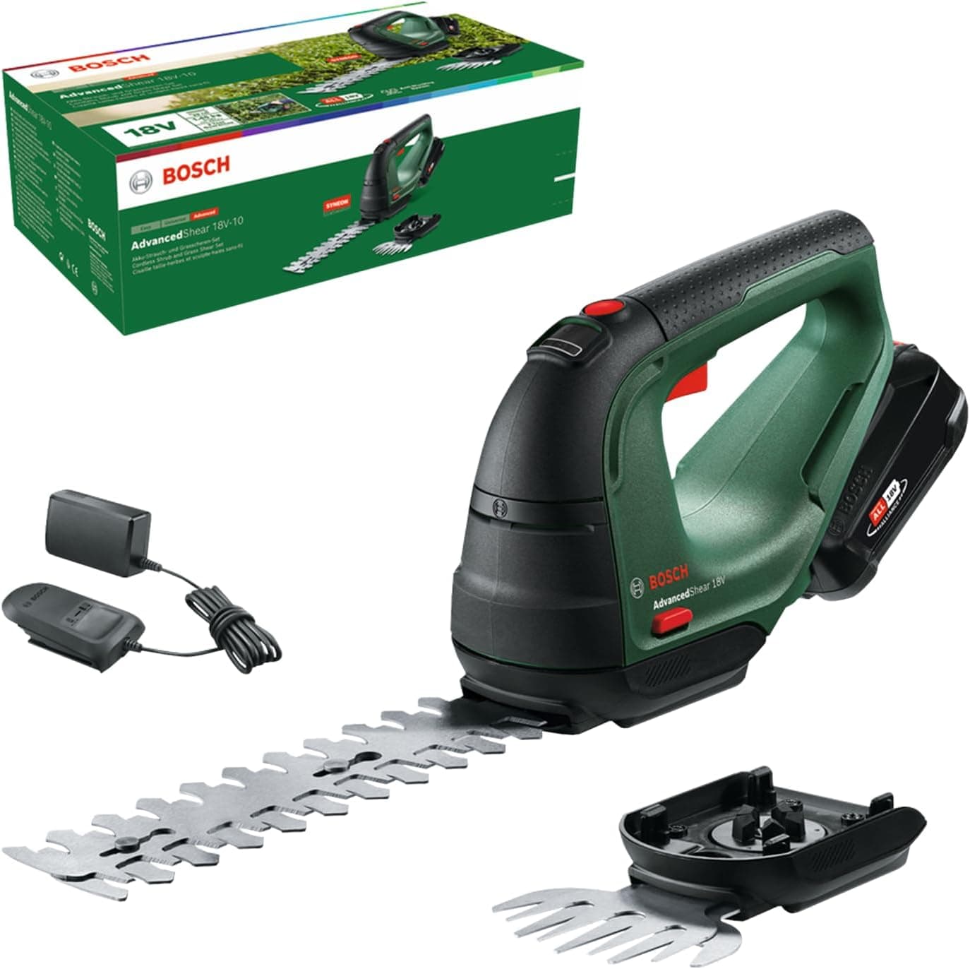 Bosch cortacésped/cortasetos a batería AdvancedShear 18V-10