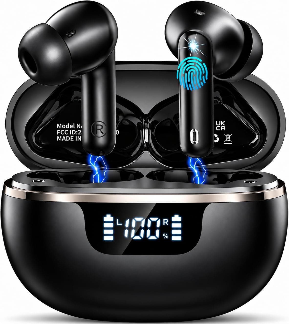 Auriculares Inalambricos Bluetooth 5.4 HiFi Estéreo, 48H Cascos Bluetooth