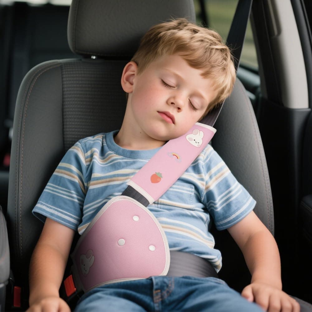 URAQT Protector Cinturon Coche Niños, 2PS Almohadillas Cinturón Seguridad,C
