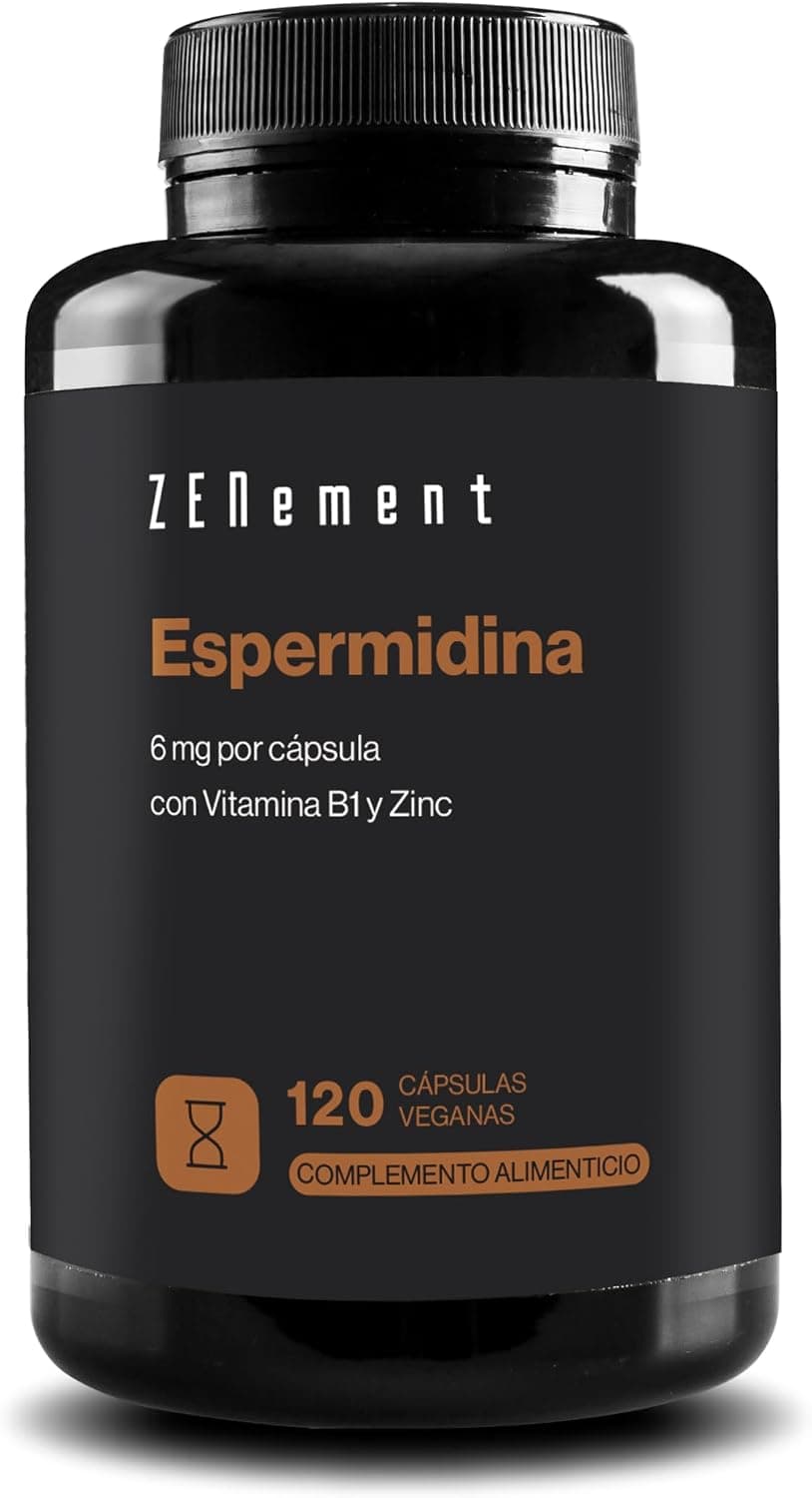 Espermidina 6 mg - con Vitamina B1 y Zinc - 120 Cápsulas Veganas - Zenement