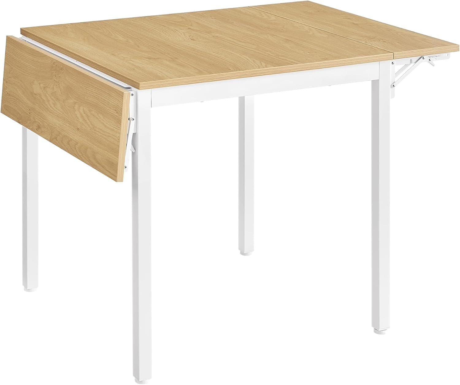 VASAGLE Mesa de Comedor Extensible, de Hoja Abatible, para 2-4 Personas