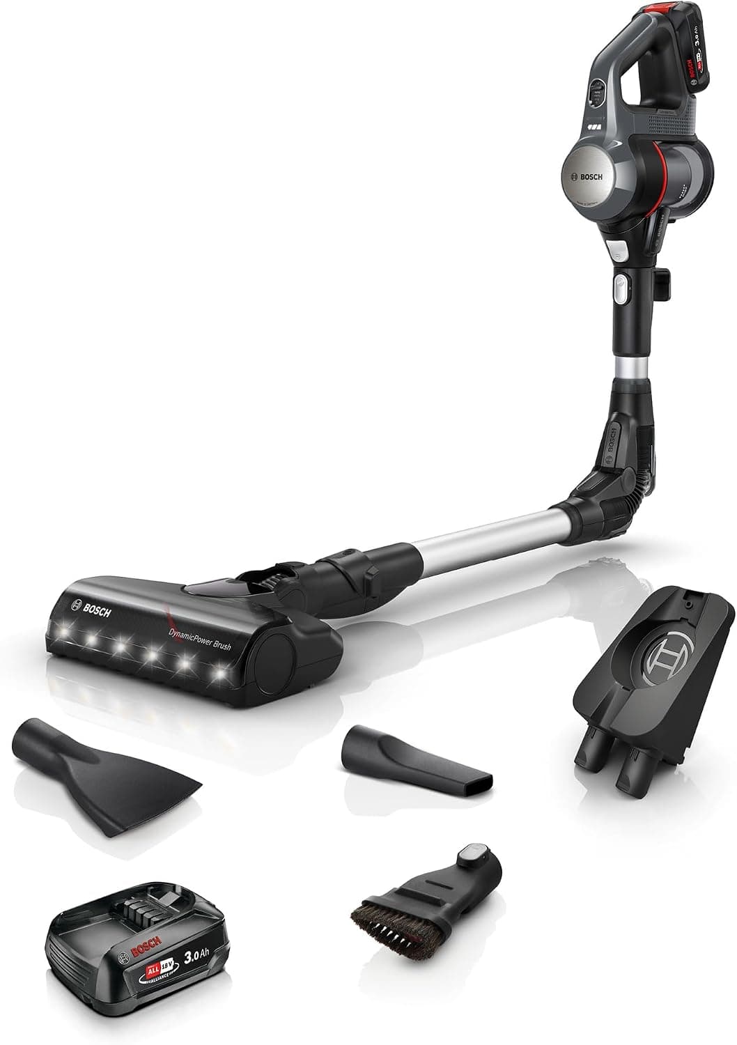 Bosch - Aspirador sin cable Unlimited 7, Cepillo 2 en 1, Acero, BBS712A