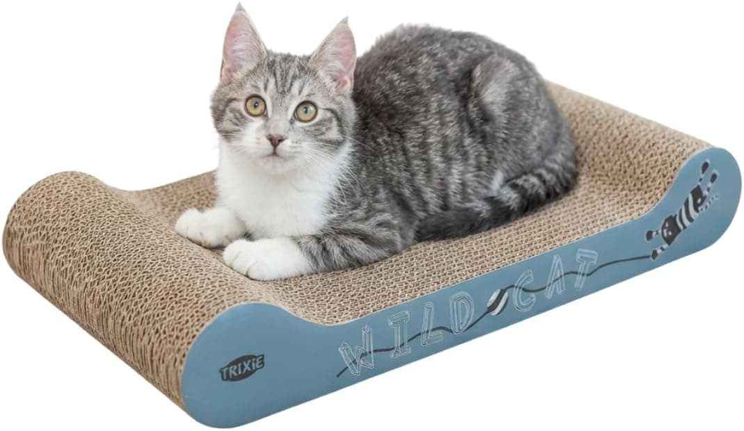 Trixie - Rascador de Cartón Wild Cat para Gatos, 41 x 24 x 7 cm, Rojo