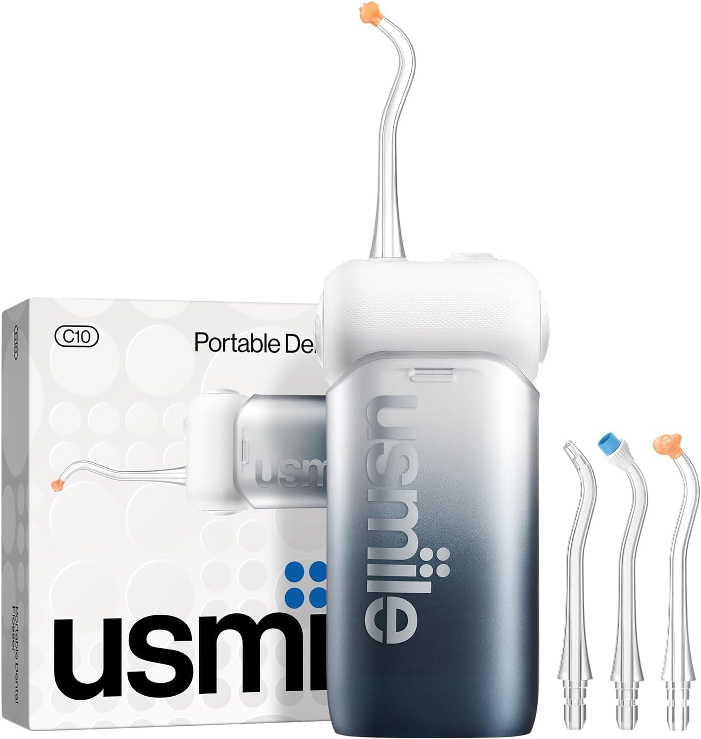 usmile C10 Irrigador Dental de Viaje, 95 Días de Autonomía, Negro