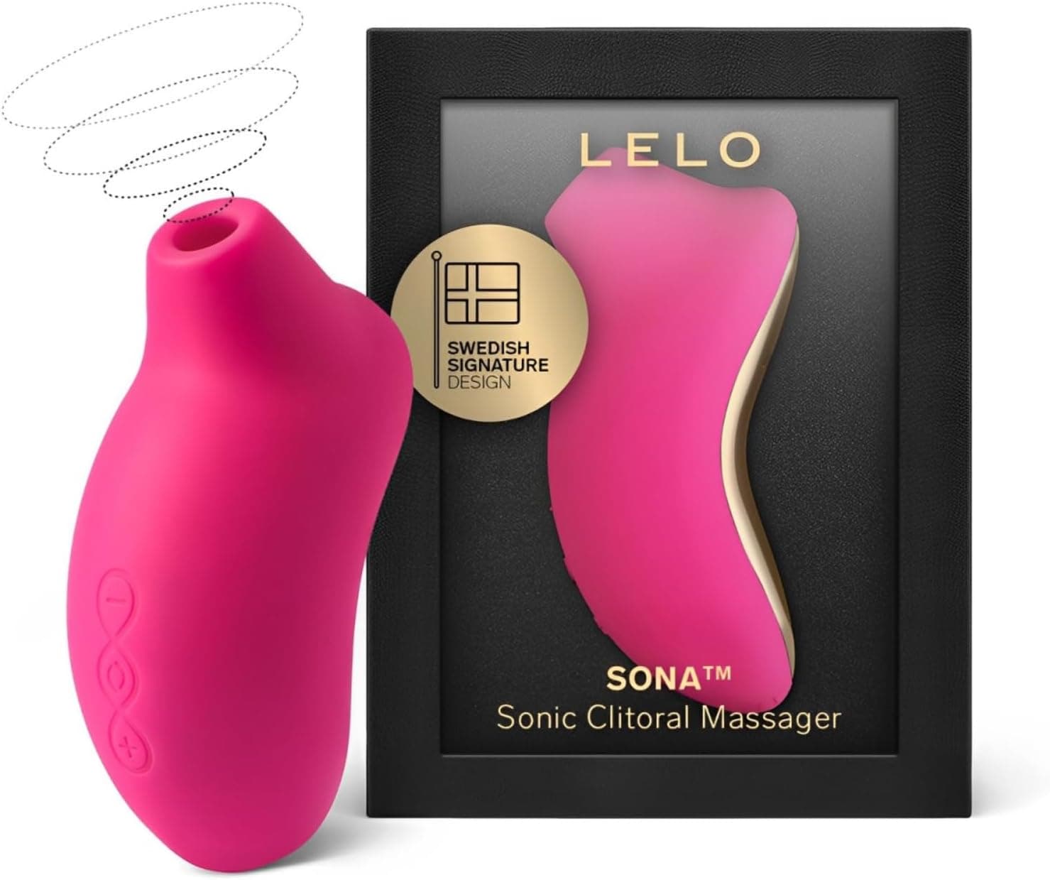 LELO SONA, Masajeador Sónico para Mujer, Succionador con Pulsos, Recargable y Sumergible, un Lujoso Vibrador de Clítoris para los Mejores Orgasmos, Cerise