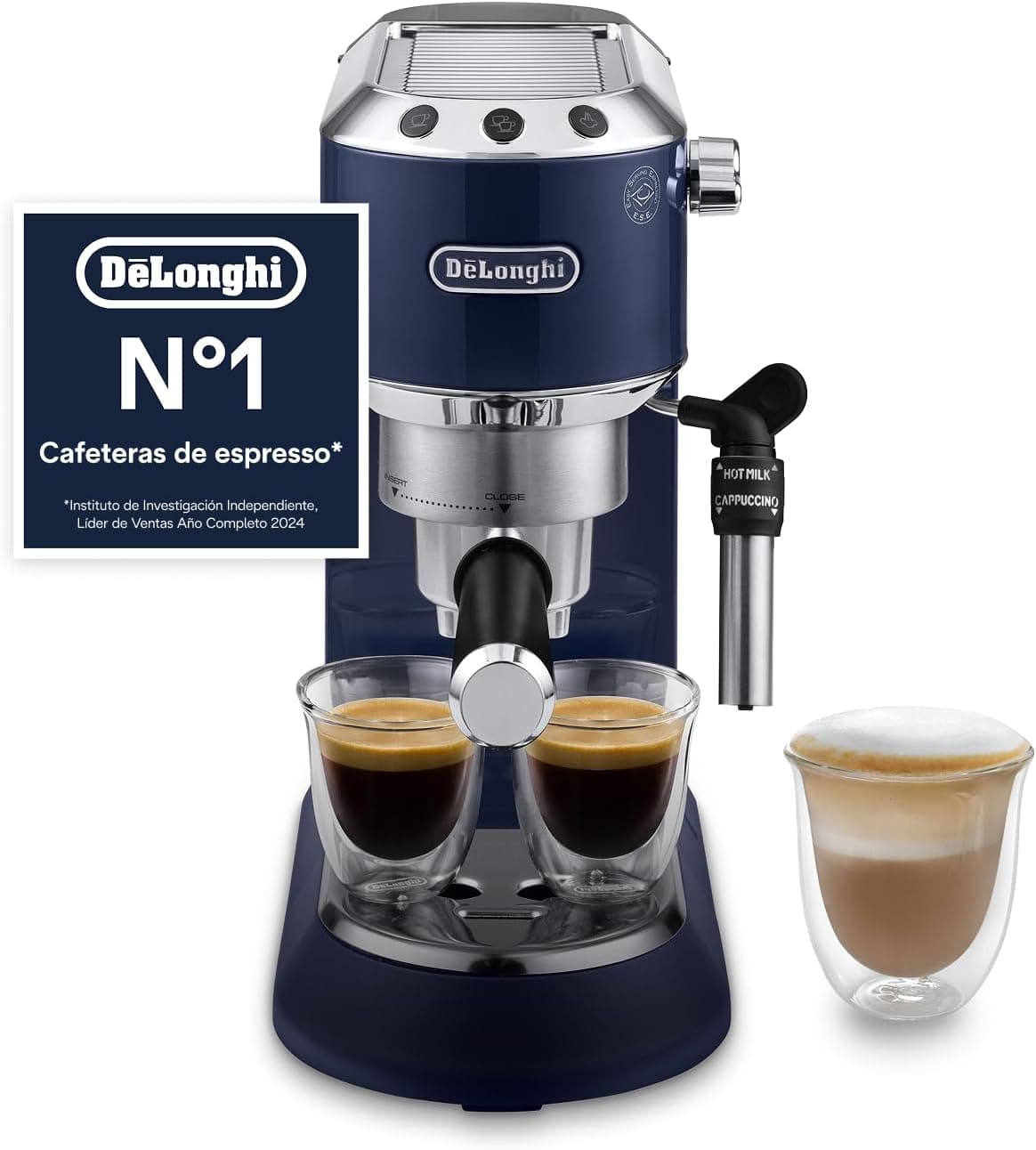 De'Longhi Dedica Style - Cafetera Espresso Manual con Espumador Manual