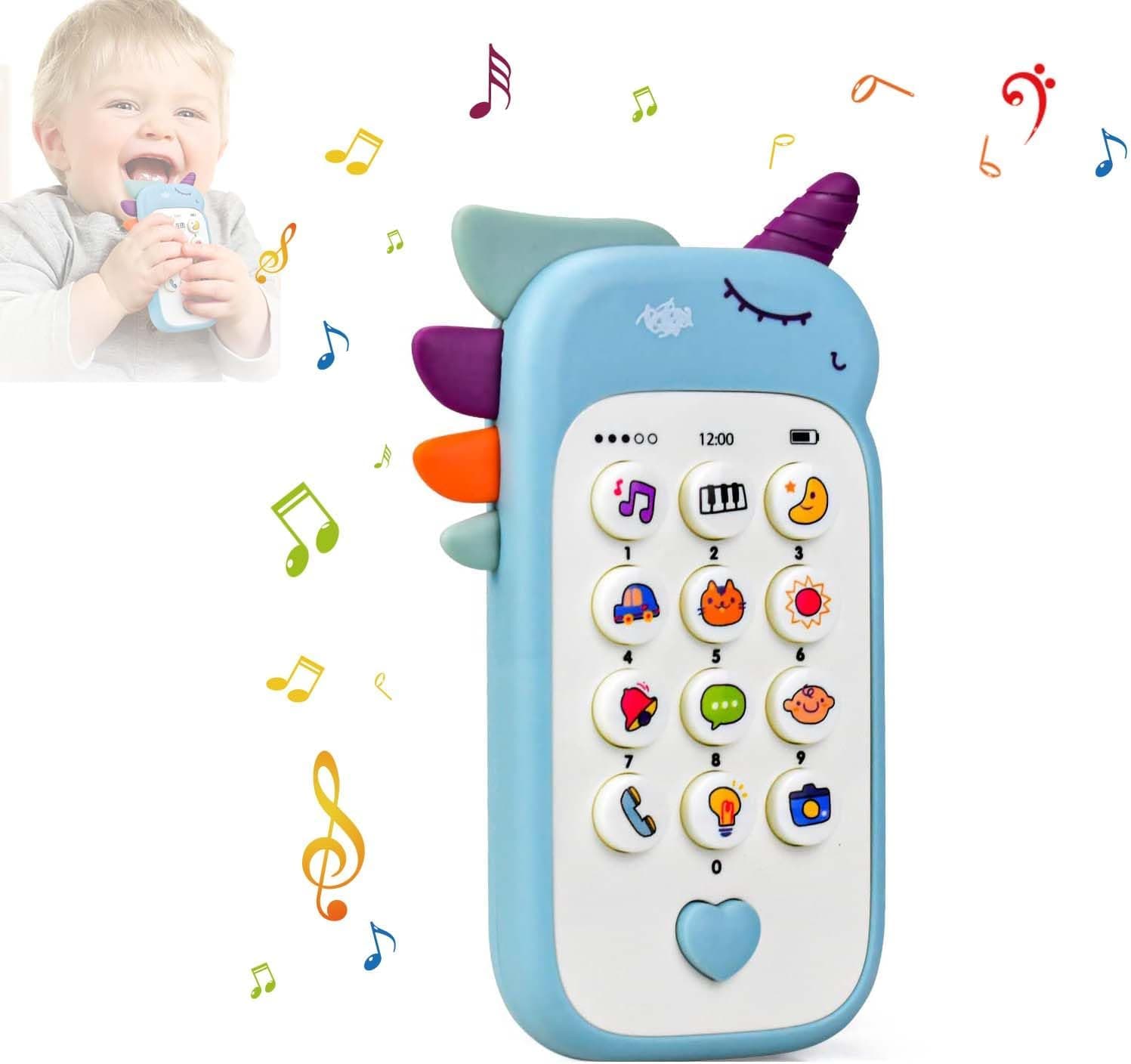 Juguetes Moviles para Bebes 18 Meses, Teléfono Juguete para Niños 2 3 4 Años, Interactivo Juguetes Musical para Niños 3 Años, Juguetes Educativos(Versión Inglesa)