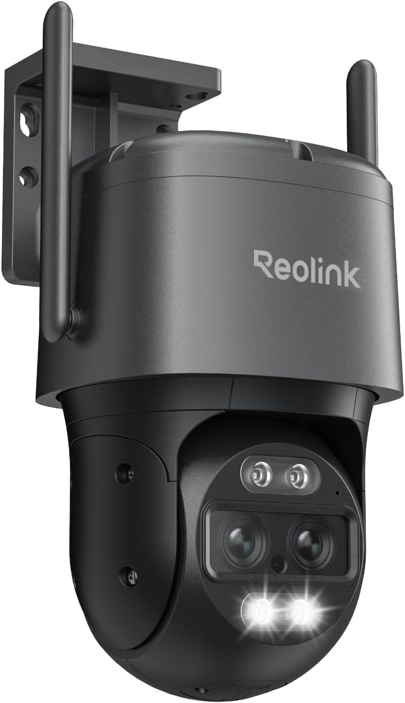 Reolink Cámara Vigilancia WiFi Exterior 4K PTZ 2 Lentes, TrackMix WiFi Gris