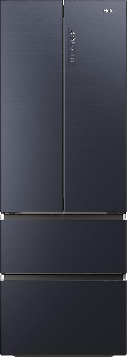 Haier FD 70 Series 7 HFW7720ENMB - Frigorífico Puerta Francesa, Cajones Direct Access, Conexión WIFI, Motor Inverter, My Zone, Cajón Humidity Zone, Total No Frost, Ancho 70cm, Alto 2m, 479L, Negro