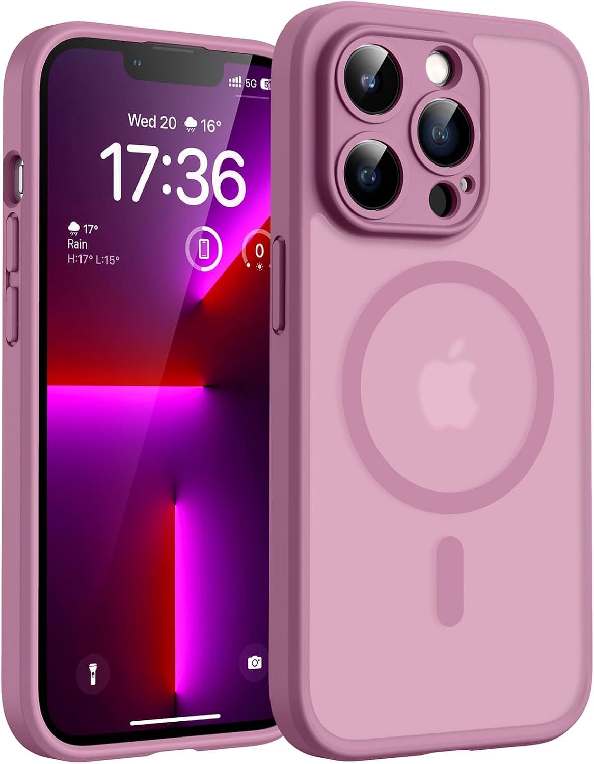 TOCOL Funda para iPhone 13 Pro MAX, Compatible con MagSafe, Rosa Palo