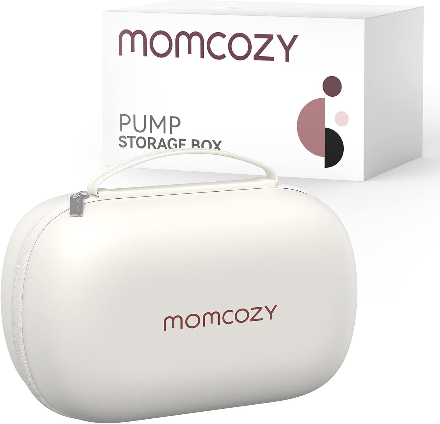 Momcozy Bolsa de almacenamiento para bomba de pecho, funda rígida con bandeja extraíble, bolsa de almacenamiento impermeable para bomba, bolsa de pañales o bolso (para 2 bombas)