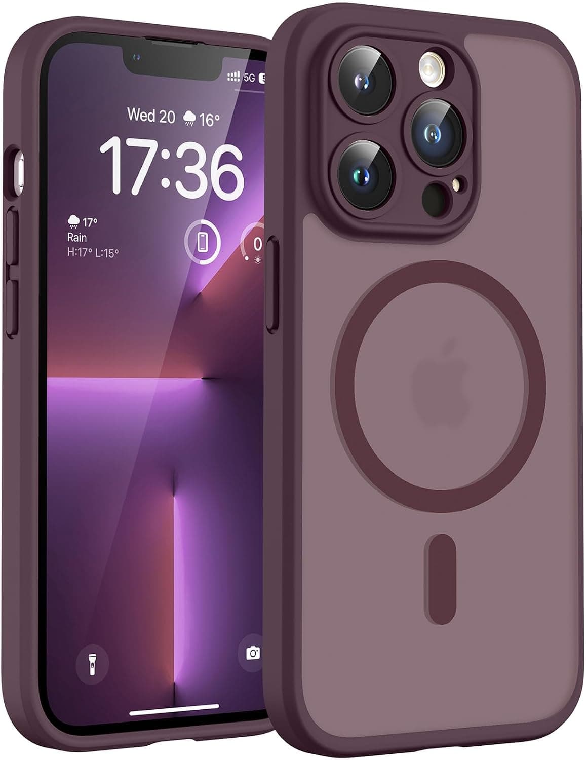 TOCOL Funda para iPhone 13 Pro MAX, Compatible con MagSafe, Morado Noche
