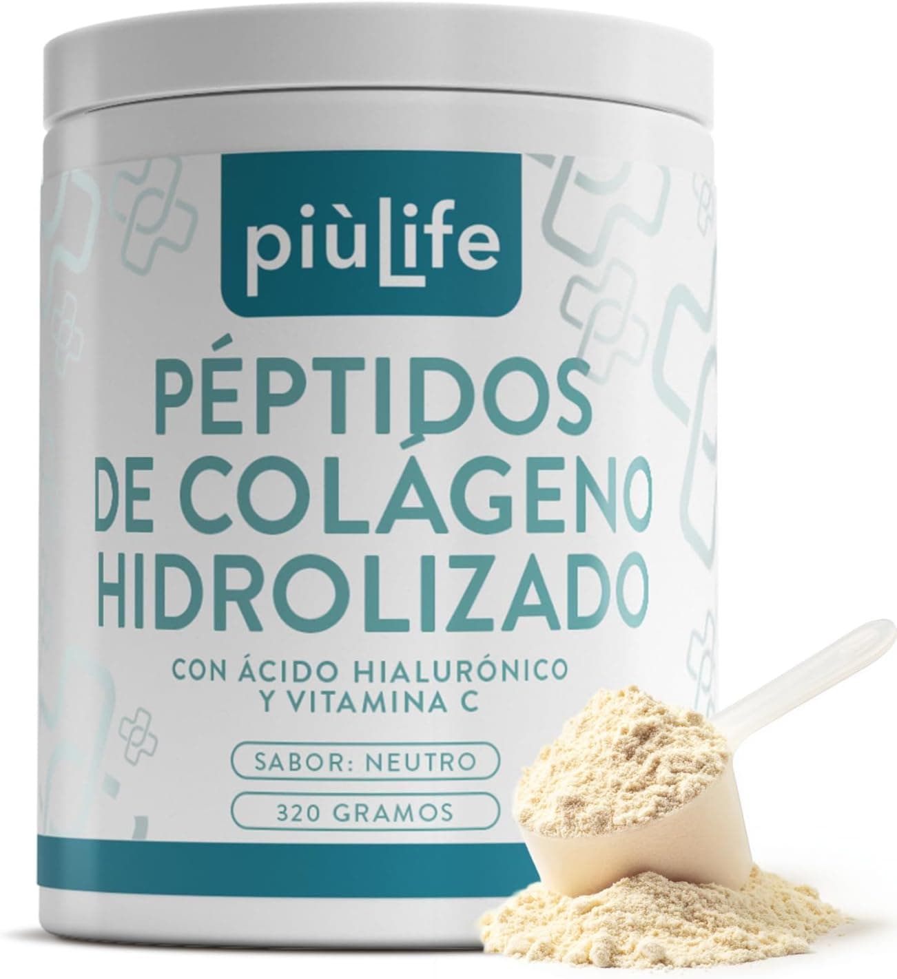 Péptidos de Colágeno Hidrolizado en Polvo PiùLife, 320 g
