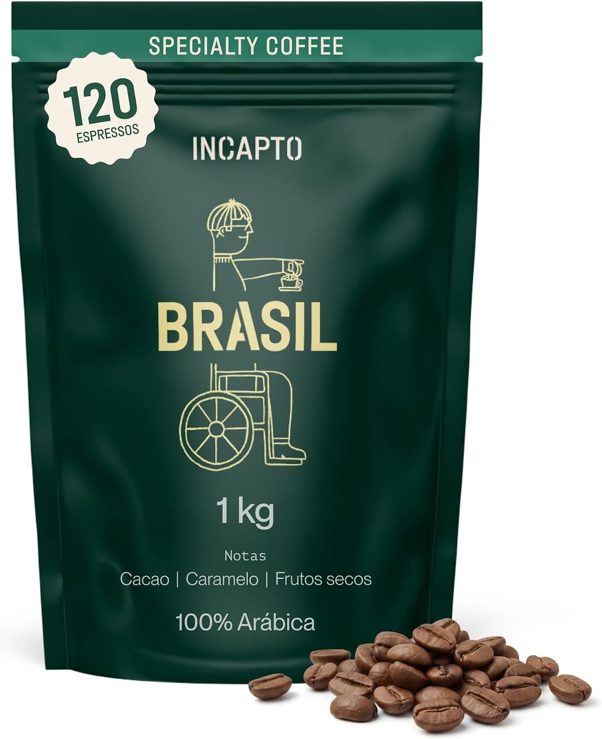 Incapto Café en Grano de Especialidad 1kg | Origen Brasil | 100% Arábica | Specialty Coffee 84 puntos SCA | Tueste Natural y Artesanal | Finca Minas Gerais, Fazendas