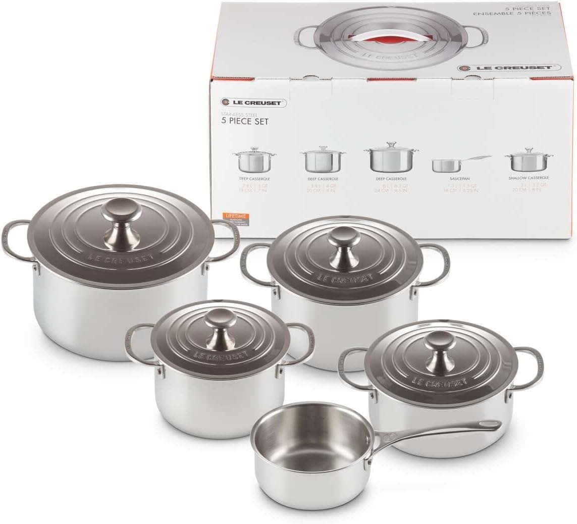 Le Creuset Set 5 piezas de Acero Inoxidable Signature, 96605300000000