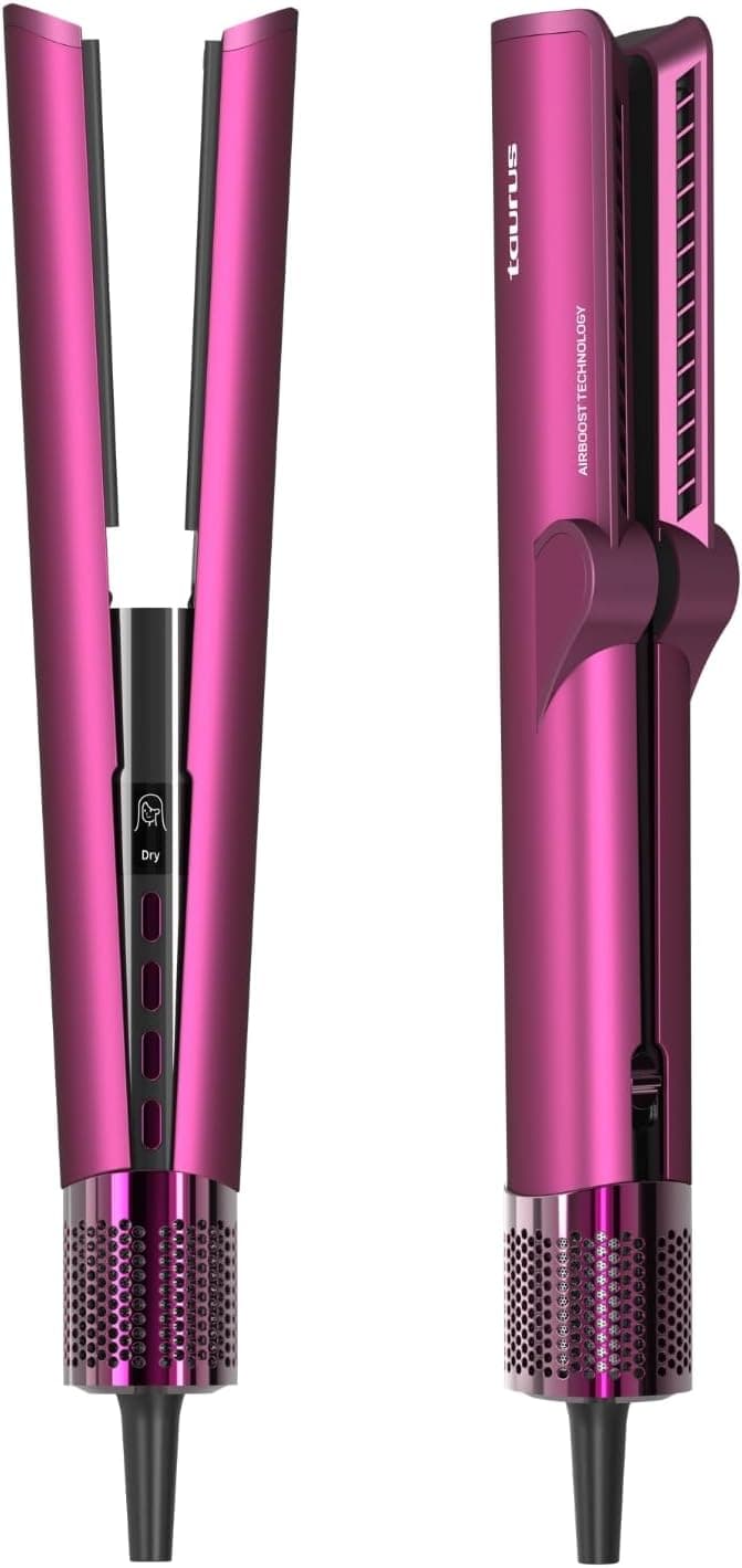 TAURUS Plancha Pelo Secador 2en1 Alisador con Aire sin placas para Cabello Humedo y Seco Motor Digital 1200W 110000 RPM con Tecnologia Antiesncrespamiento