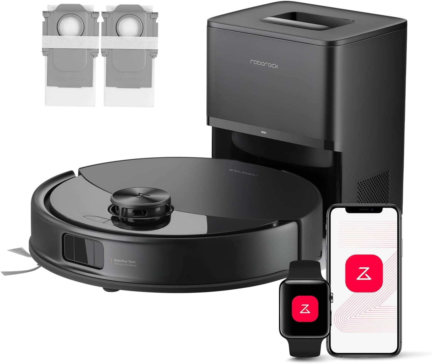 roborock Q10 S5+ Robot Aspirador y Fregasuelo 2 en 1 10000 Pa, Negro