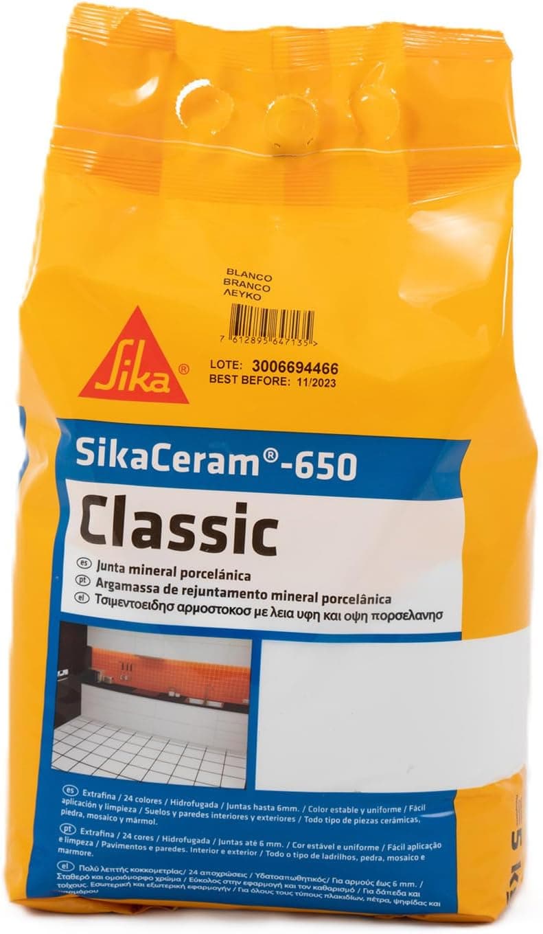 SIKA - Junta mineral porcelánica - SikaCeram-650 Classic - Chocolate - 5kg