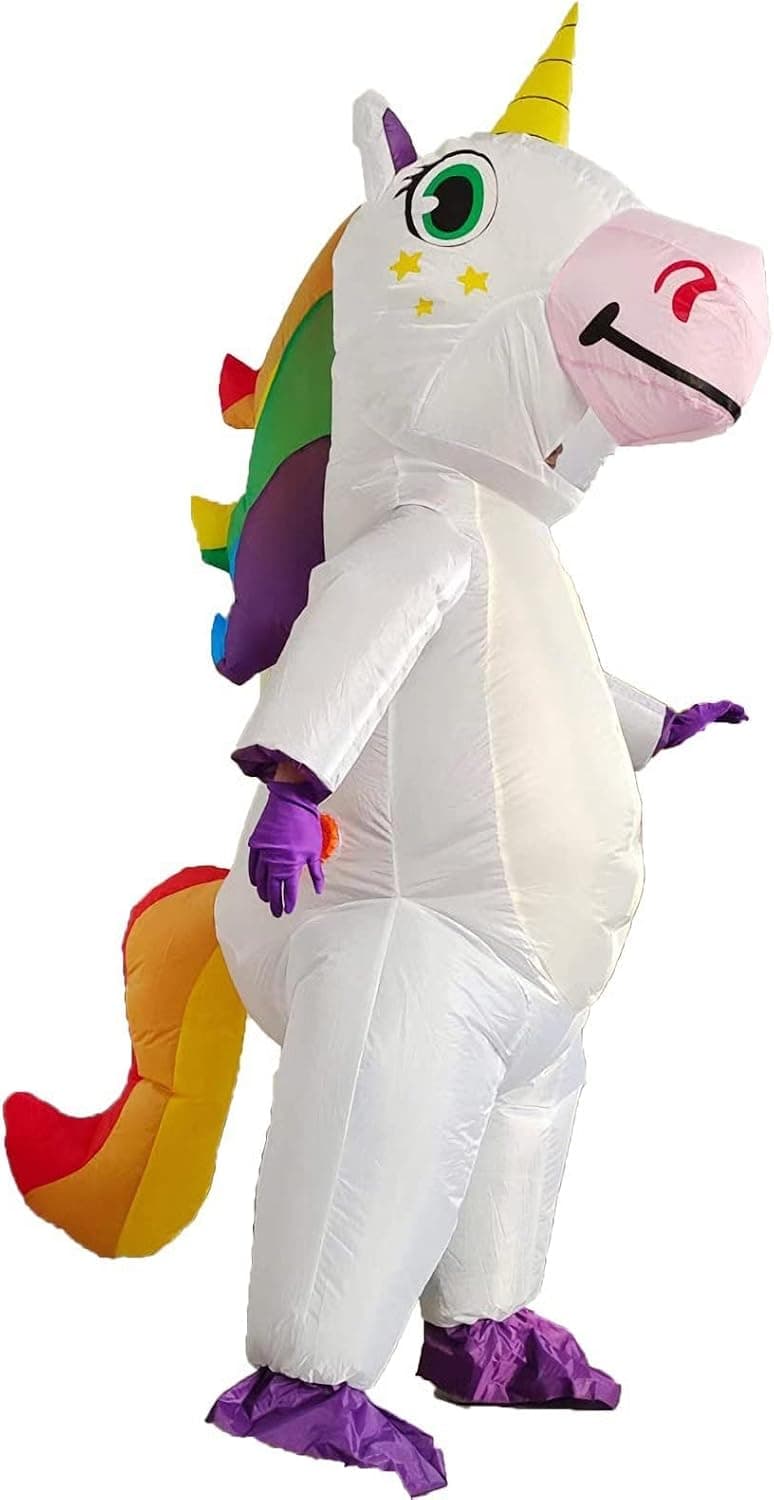 SHMIZZ Disfraz Hinchable Adulto Unicornio, Halloween Costumes Disfraz Hinchable Disfraz Inflable Carnaval Blow Up Party Cosplay Disfraces para Adultos para Halloween,Cosplay,Fiesta