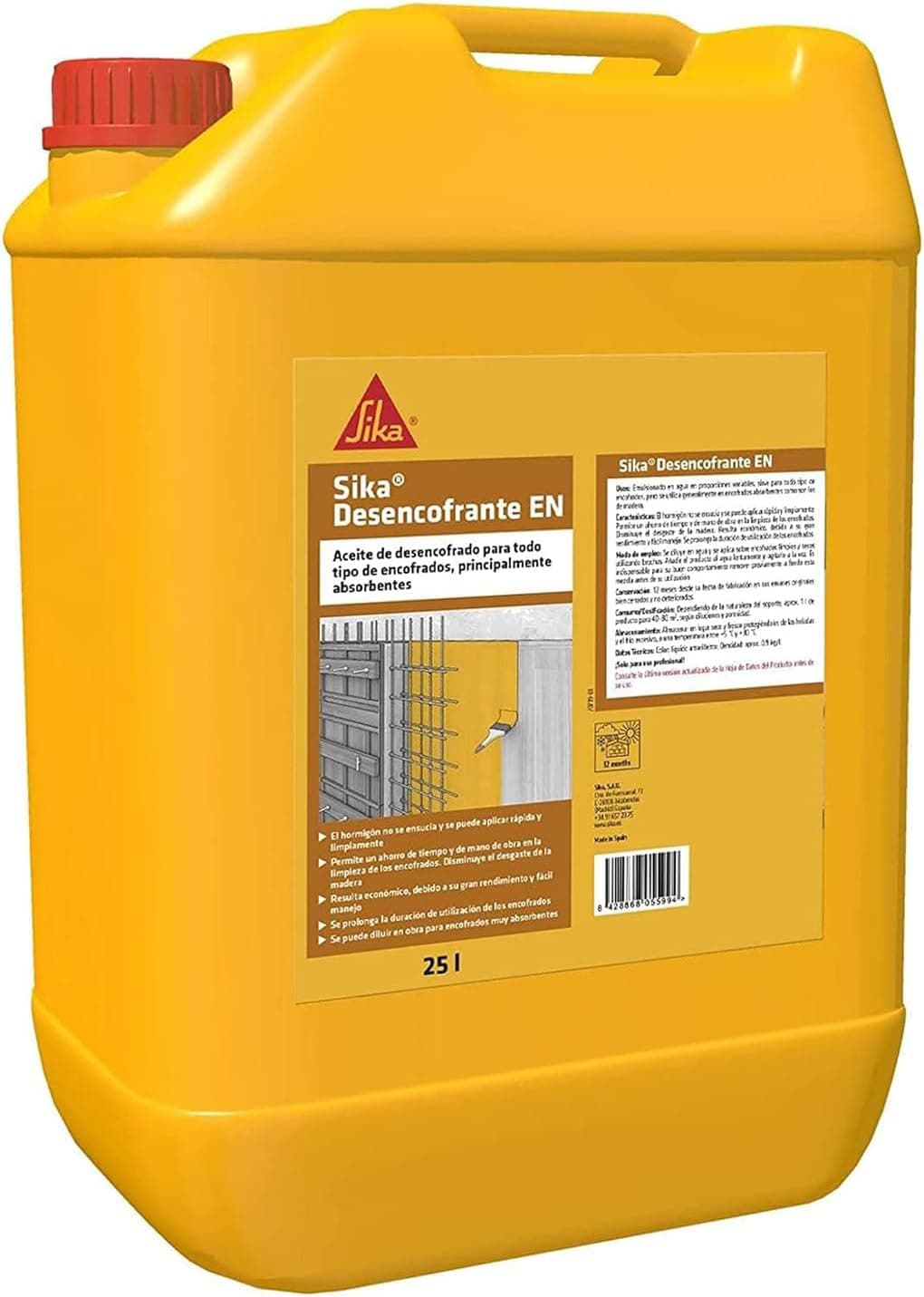 SIKA - Aceite de desencofrado - Sika Desencofrante EN - Amarillo - 25L