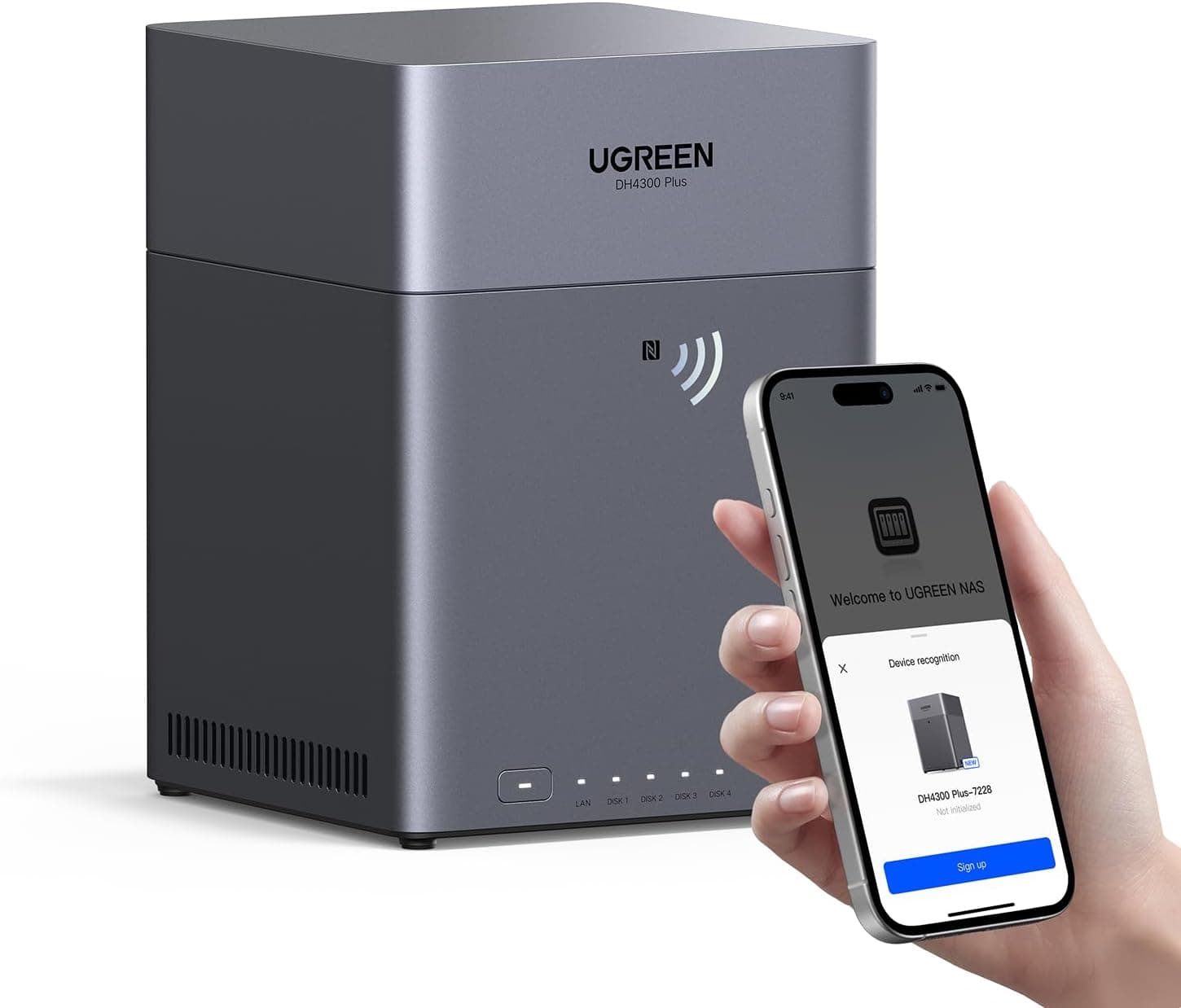 UGREEN NASync DH4300 Plus NAS de Escritorio 4 Bahías, LAN 2.5GbE, AI Álbum