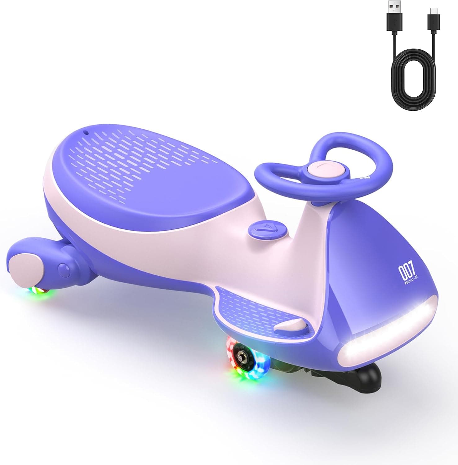 FanttikRide N7 Pro Coche Eléctrico para Niños 12V, Antivuelco,Rosa y Morado