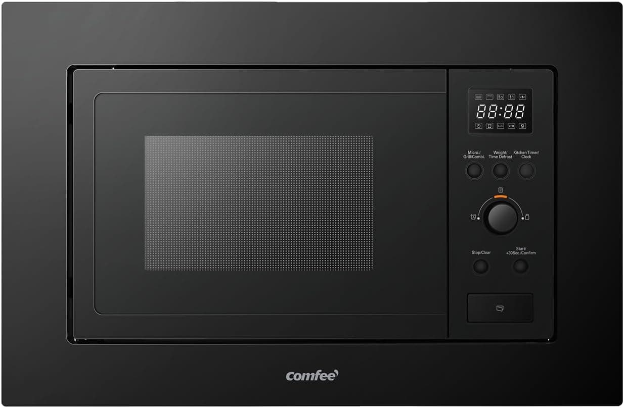 COMFEE' CBMAG820BJL-BK Microondas empotrado de 20 litros con grill, controles digitales, 8 niveles de potencia, descongelación rápida y 8 menús automáticos, color negro Visita la tienda de Comfee